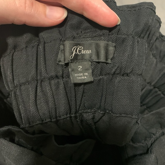 J.Crew black trousers with paper bag belted tie waist size 2 - Picture 4 of 4